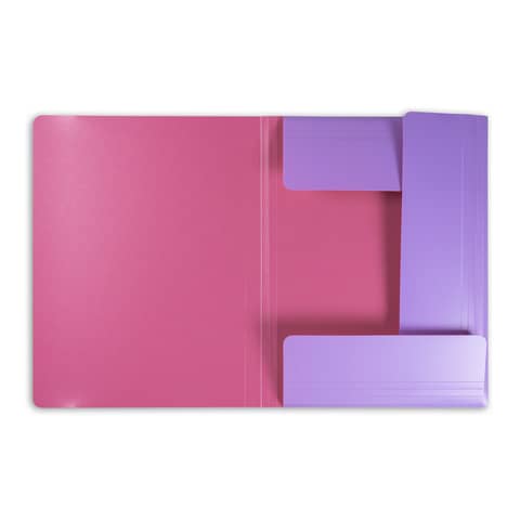 Cartelline a 3 lembi Leonardi ViceVersa A4 25,5 x 35,5 cm conf. da 4 colori assortiti - 100041254